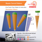Basic Carrot Prop Pattern Template – EVA Foam Food Shape Printable PDF for Cosplay Crafting