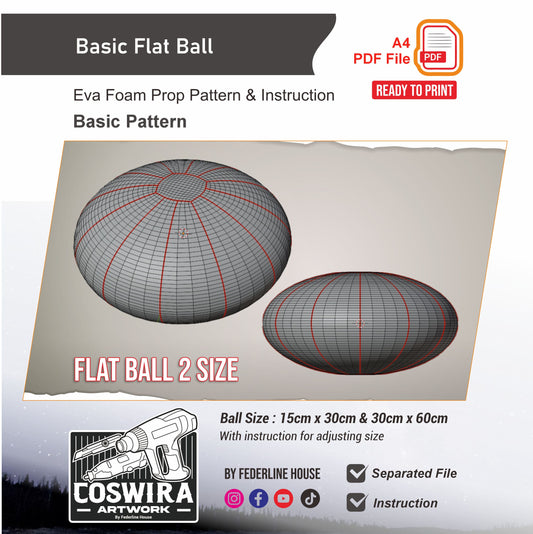 Basic Flat Ball Sphere – EVA Foam Basic Pattern for Cosplay & DIY Builds