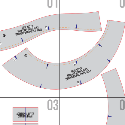Basic Knight Armor Collar Pattern Template – EVA Foam Cosplay PDF for DIY Armor