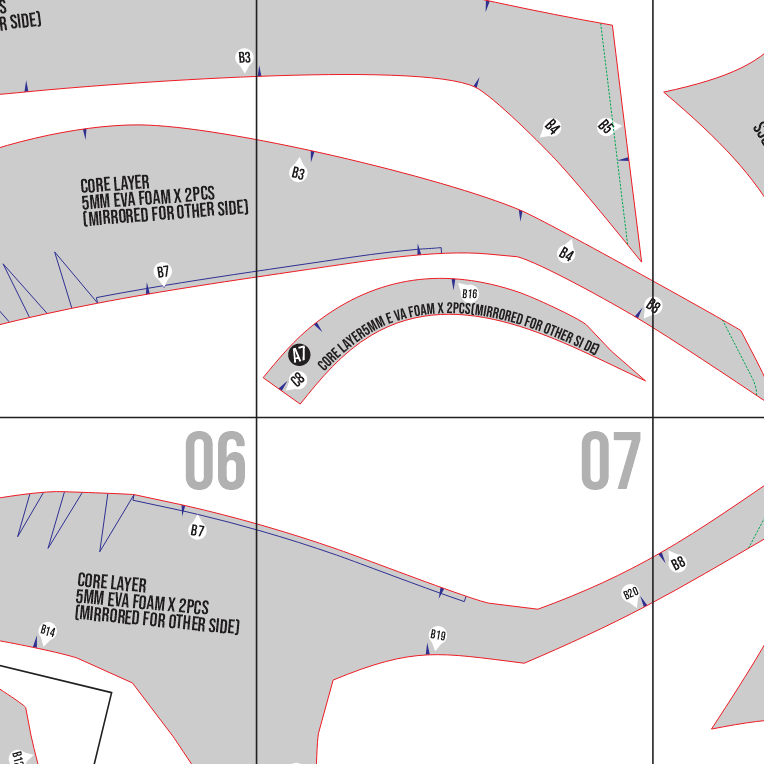 Basic Shark Hat Prop Pattern Template – EVA Foam Pattern for Cosplay and DIY Builds Inspired by Free Fire