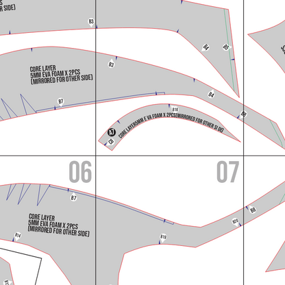Basic Shark Hat Prop Pattern Template – EVA Foam Pattern for Cosplay and DIY Builds Inspired by Free Fire