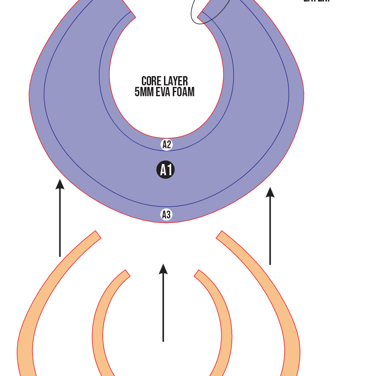 Basic Simple Armor Collar Pattern Template – EVA Foam Cosplay PDF for DIY Armor
