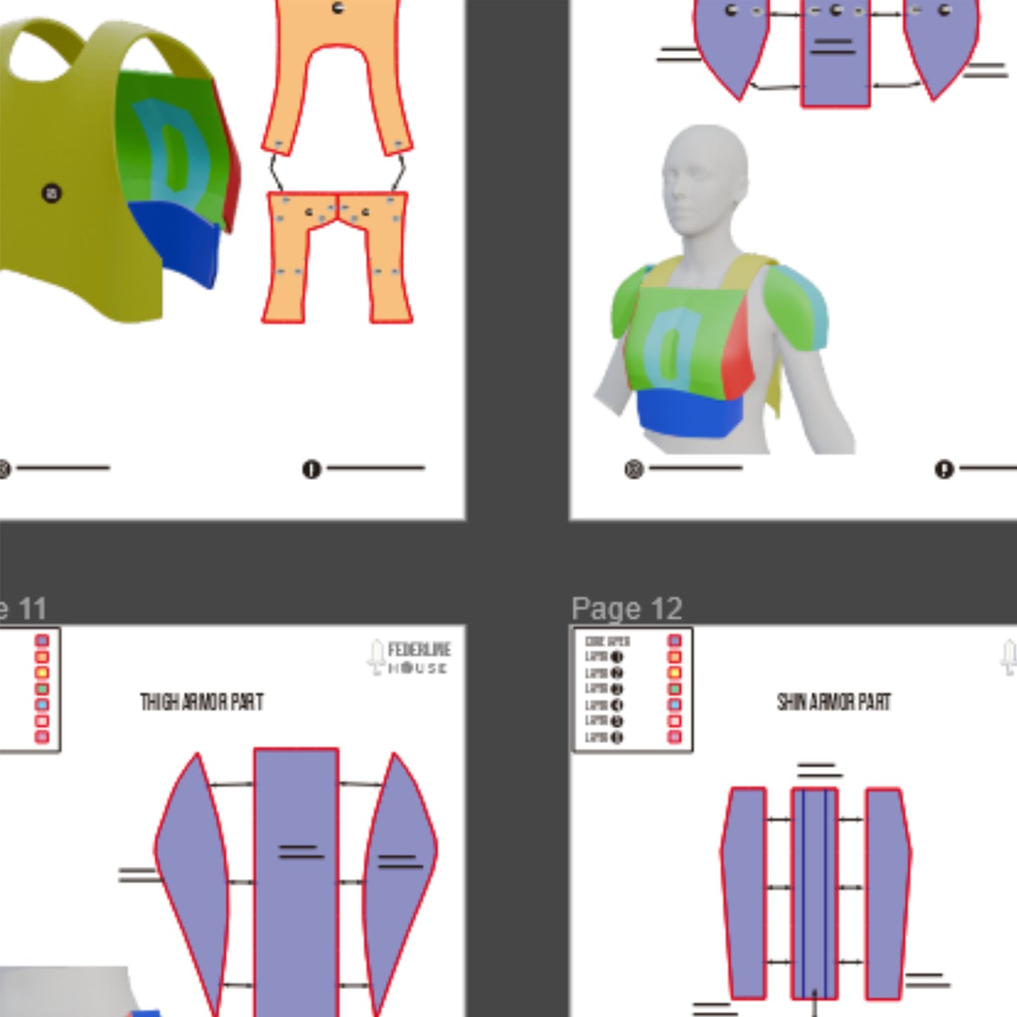 Bo-Katan Armor Prop Pattern Template – EVA Foam Pattern for Cosplay and DIY Builds Inspired by Star Wars: The Mandalorian