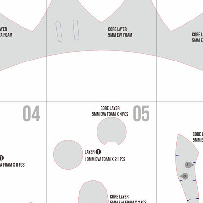Bowsette Crown & Horn Prop Pattern Template – EVA Foam Cosplay PDF Inspired by Super Mario Bros