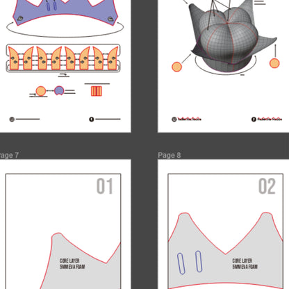Bowsette Crown & Horn Prop Pattern Template – EVA Foam Cosplay PDF Inspired by Super Mario Bros