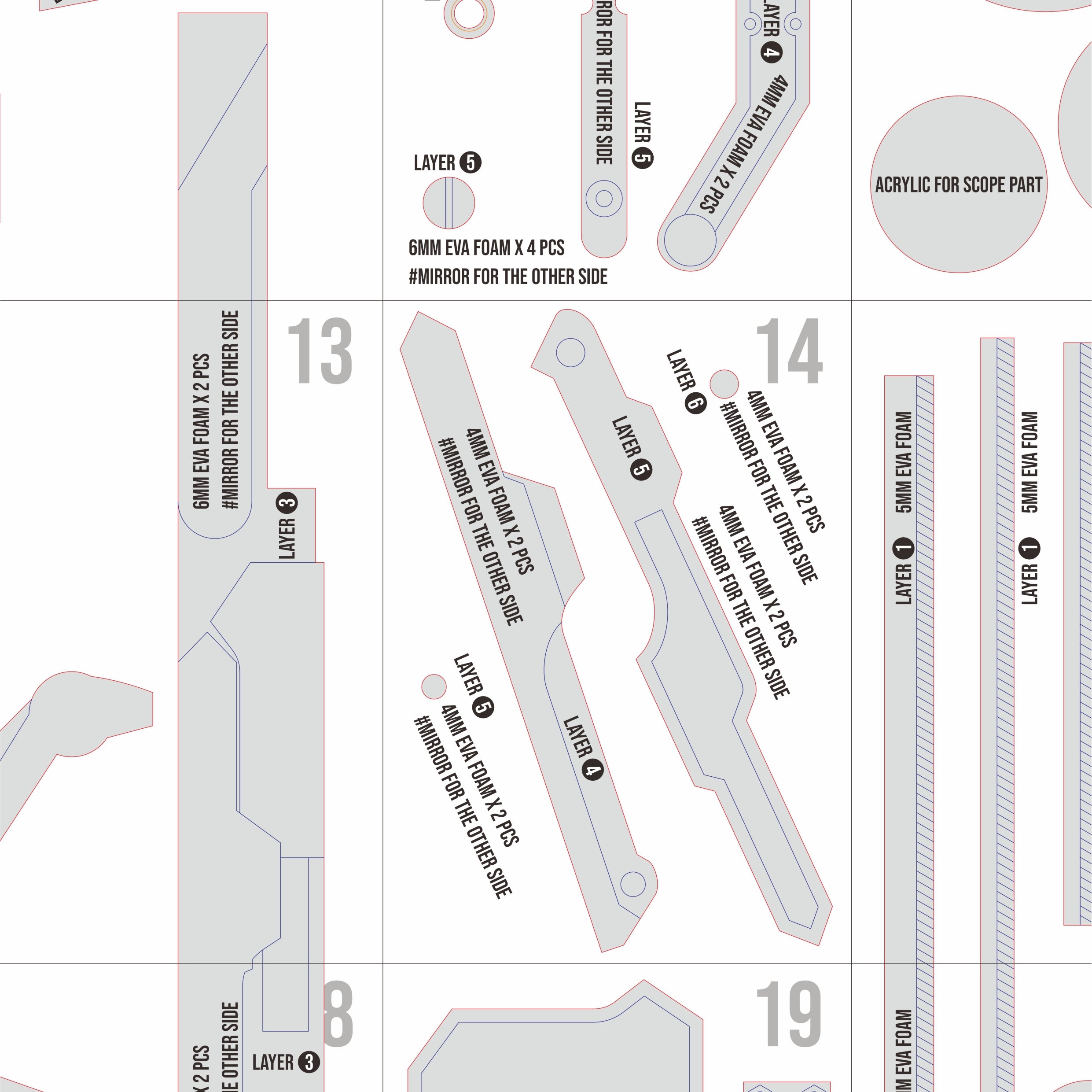 Caitlyn Sniper Default Skin Prop Pattern Template – EVA Foam Pattern f ...