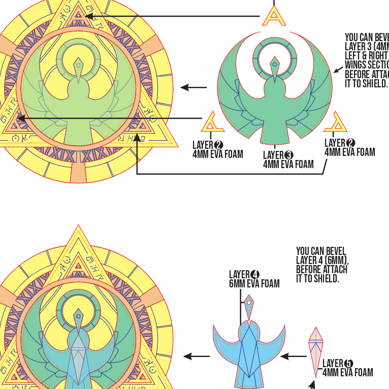Candace Shield Prop Pattern Template – EVA Foam Pattern for Cosplay & DIY Builds Inspired by Genshin Impact