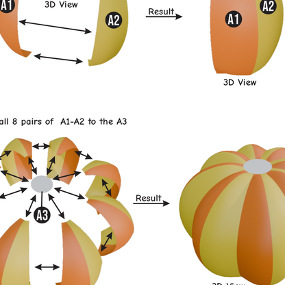 Chelsea Pumpkin Hat Prop Pattern Template – EVA Foam Pattern for Cosplay and DIY Builds Inspired by Fantasy Halloween Style