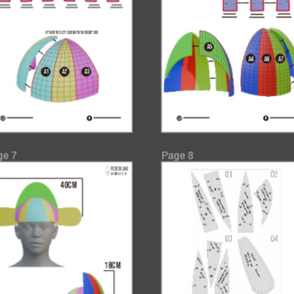 Chinese Traditional Hat Speduck Prop Pattern Template – EVA Foam Pattern for Cosplay and DIY Builds Inspired by Traditional Asian Style