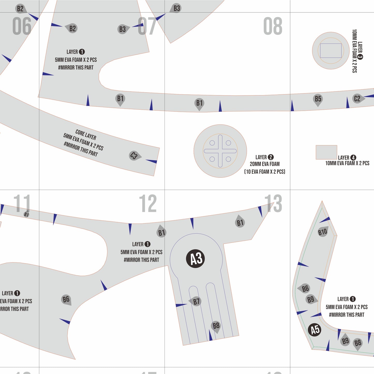 Clone Trooper Phase 2 Helmet Prop Pattern Template – EVA Foam Pattern for Cosplay and DIY Builds Inspired by Star Wars