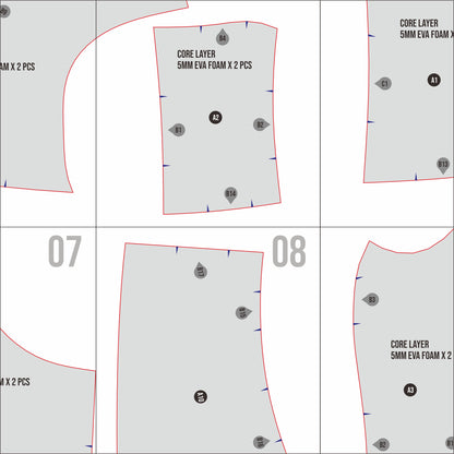 Closed Female Breastplate Prop Pattern Template – EVA Foam Pattern for Cosplay and DIY Builds Inspired by Fantasy Armor