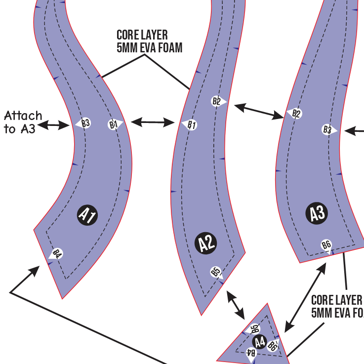 Collection Horn No.2 Prop Pattern Template – EVA Foam Pattern for Cosplay and DIY Builds Inspired by Fantasy Creature Style