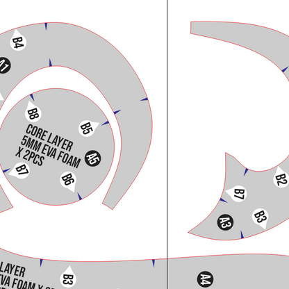 Collection Horn No.3 Prop Pattern Template – EVA Foam Pattern for Cosplay and DIY Builds Inspired by Fantasy Creature Style