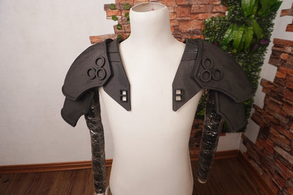 Prop Pattern: Sephiroth Shoulder Armor from Final Fantasy Cosplay Template Blueprint PDF