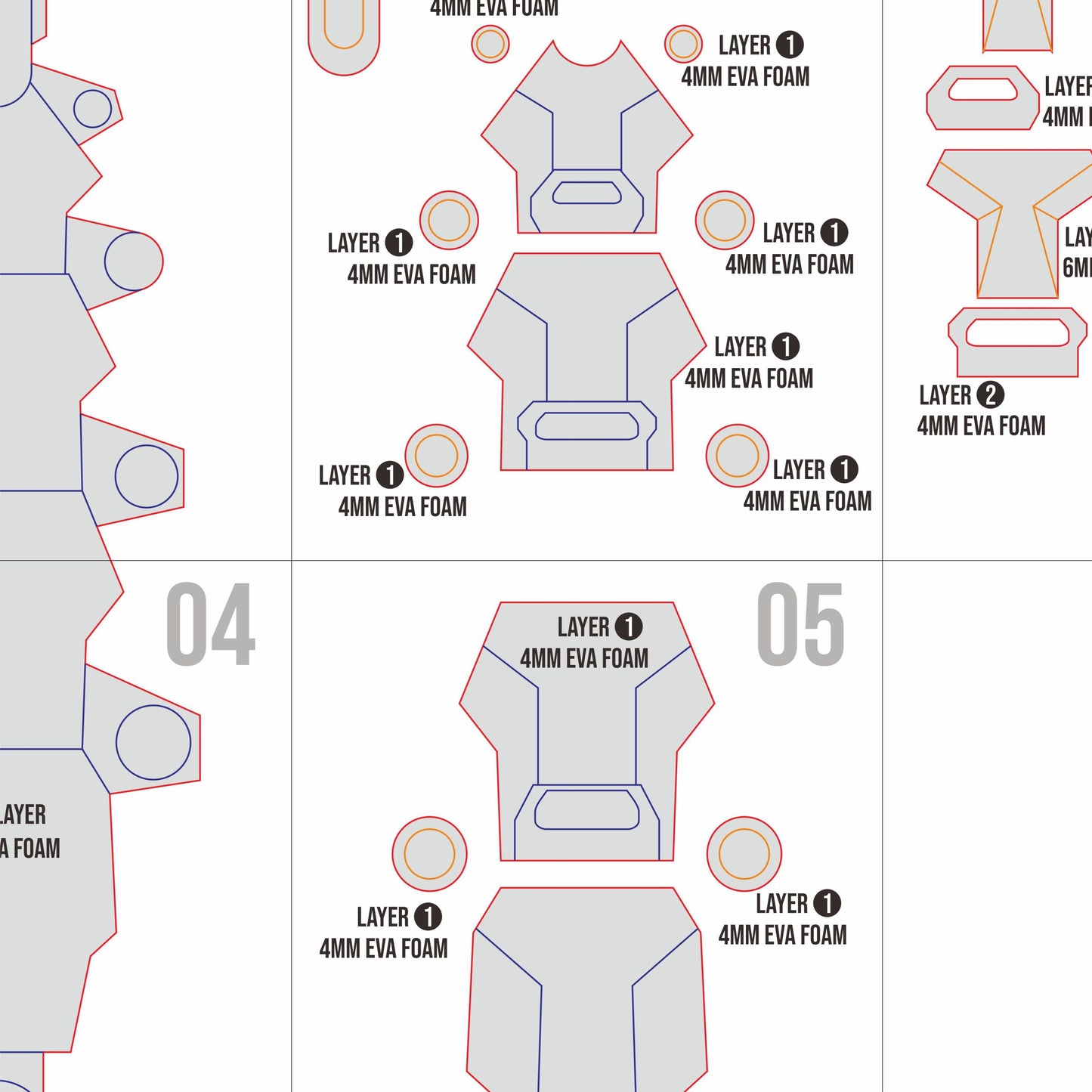 David Martinez Sandevistan Prop Pattern Template – EVA Foam Pattern for Cosplay and DIY Builds Inspired by Cyberpunk 2077