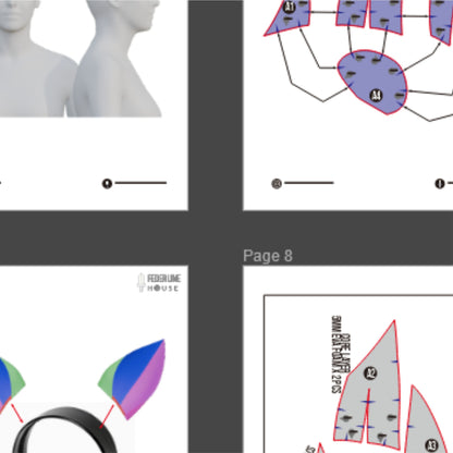 Deer Ears Prop Pattern Template – EVA Foam Pattern for Cosplay and DIY Builds Inspired by Animal Fantasy Style