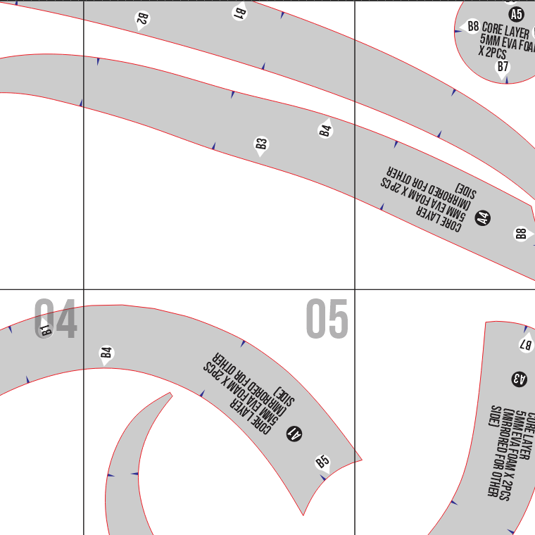 Demon Horn No.1 Prop Pattern Template – EVA Foam Pattern for Cosplay and DIY Builds Inspired by Fantasy Demon Style