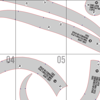 Demon Horn No.1 Prop Pattern Template – EVA Foam Pattern for Cosplay and DIY Builds Inspired by Fantasy Demon Style