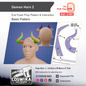Demon Horn No.2 Prop Pattern Template – EVA Foam Pattern for Cosplay and DIY Builds Inspired by Fantasy Demon Style