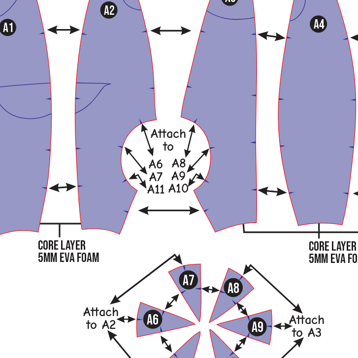 Depresso Helmet Prop Pattern Template – EVA Foam Pattern for Cosplay and DIY Builds Inspired by Palworld