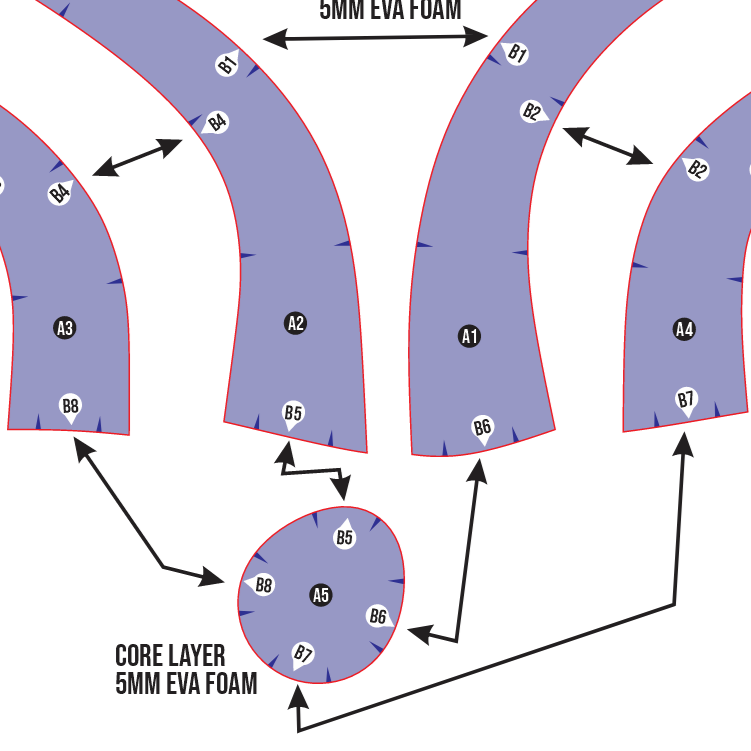 Devil Horn No.1 Prop Pattern Template – EVA Foam Pattern for Cosplay and DIY Builds Inspired by Fantasy Demon Style