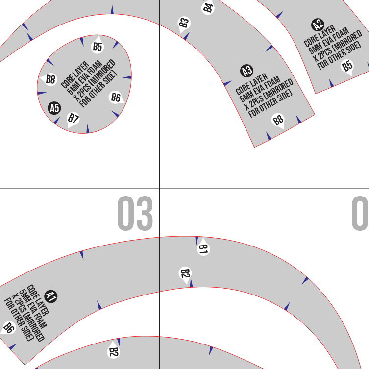 Devil Horn No.1 Prop Pattern Template – EVA Foam Pattern for Cosplay and DIY Builds Inspired by Fantasy Demon Style