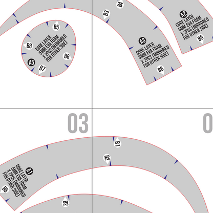 Devil Horn No.1 Prop Pattern Template – EVA Foam Pattern for Cosplay and DIY Builds Inspired by Fantasy Demon Style