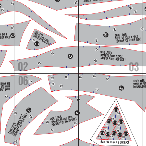 Dragon Helmet Basic Pattern Template – EVA Foam Pattern for Cosplay & DIY Builds