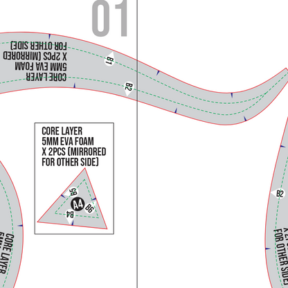Dragon Horn No.2 Prop Pattern Template – EVA Foam Pattern for Cosplay and DIY Builds Inspired by Fantasy Dragon Style