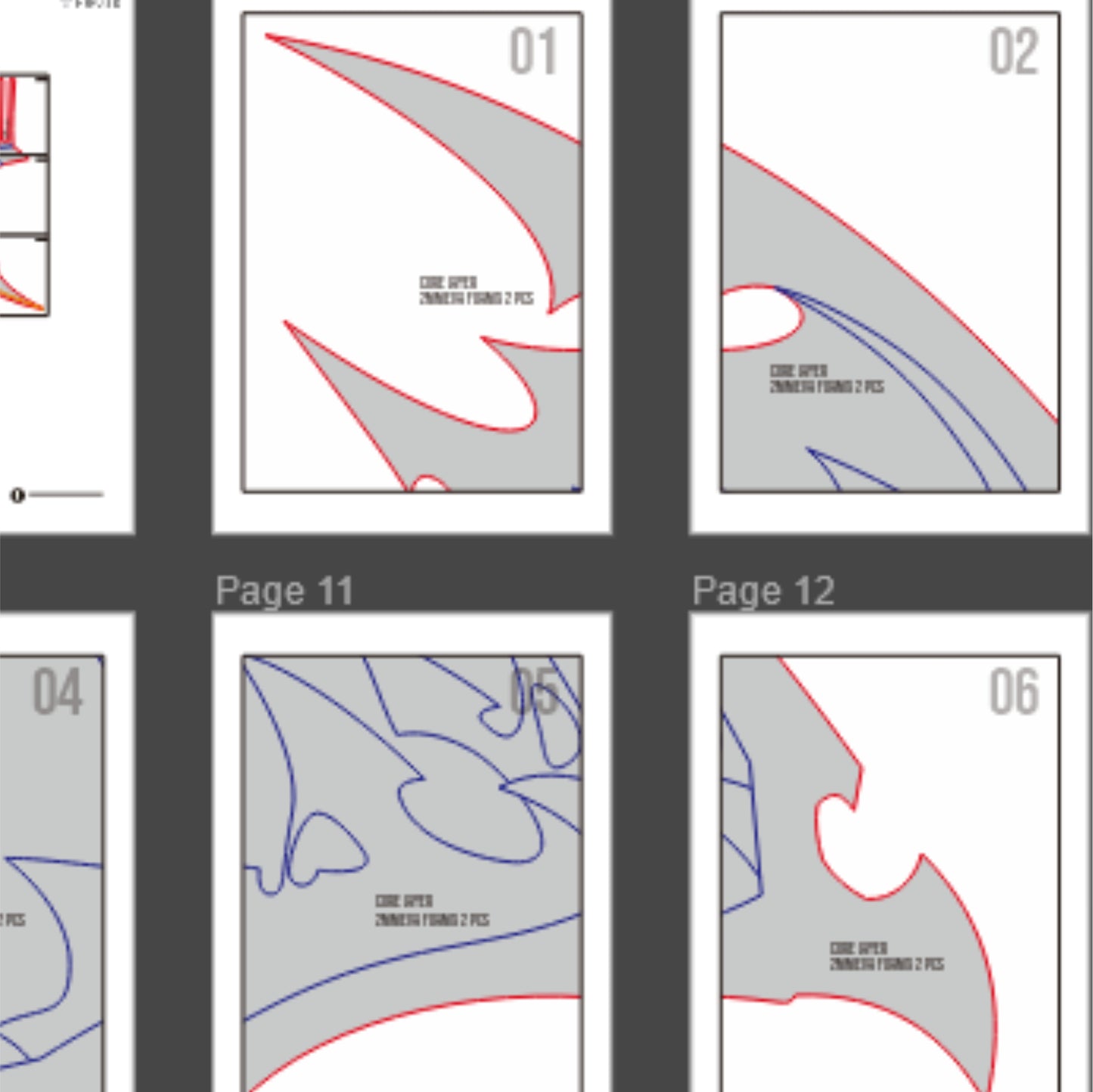 Durin Wings Prop Pattern Template – EVA Foam Pattern for Cosplay & DIY Builds Inspired by Genshin Impact