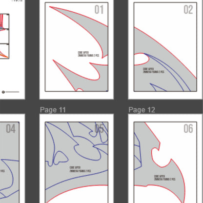Durin Wings Prop Pattern Template – EVA Foam Pattern for Cosplay & DIY Builds Inspired by Genshin Impact