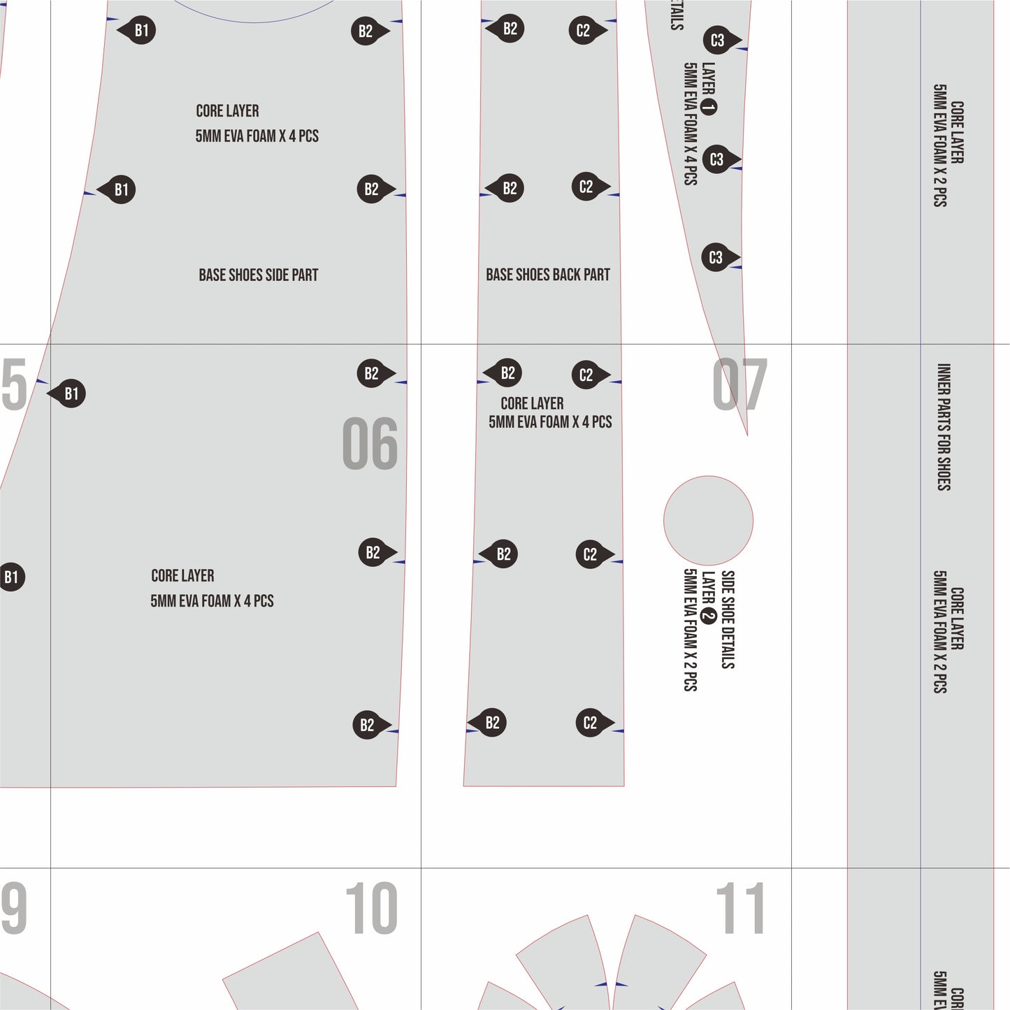 Egghead Boots Prop Pattern Template – EVA Foam Cosplay PDF Inspired by One Piece