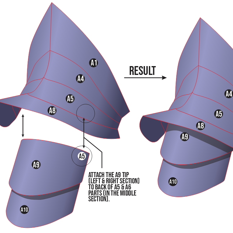 Elf Shoulder Armor Basic Pattern Template – EVA Foam Pattern for Cospl ...