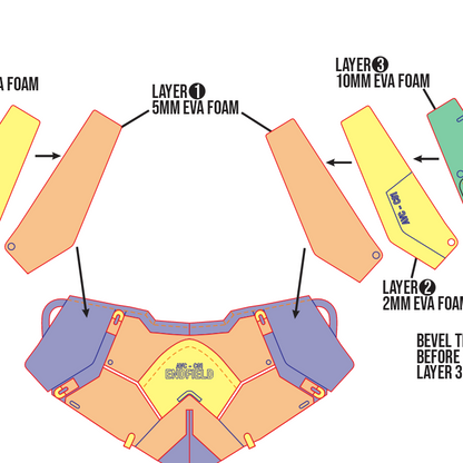 Endministrator Mask & Hairpin Prop Pattern Template – EVA Foam Pattern for Cosplay & DIY Builds Inspired by Arknights Endfield