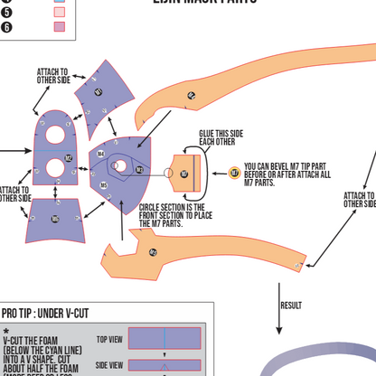 Enjin Mask Prop Pattern Template – EVA Foam Pattern for Cosplay & DIY Builds Inspired by Gachiakuta