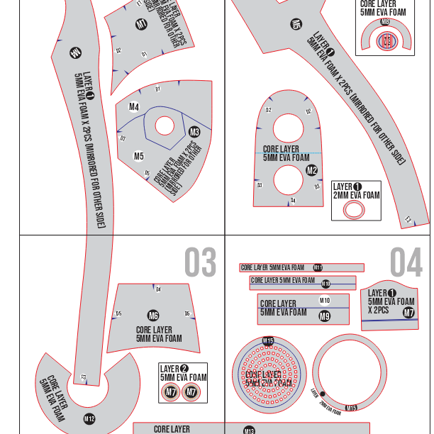 Enjin Mask Prop Pattern Template – EVA Foam Pattern for Cosplay & DIY Builds Inspired by Gachiakuta