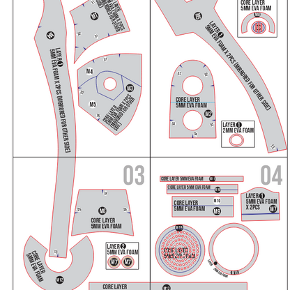 Enjin Mask Prop Pattern Template – EVA Foam Pattern for Cosplay & DIY Builds Inspired by Gachiakuta