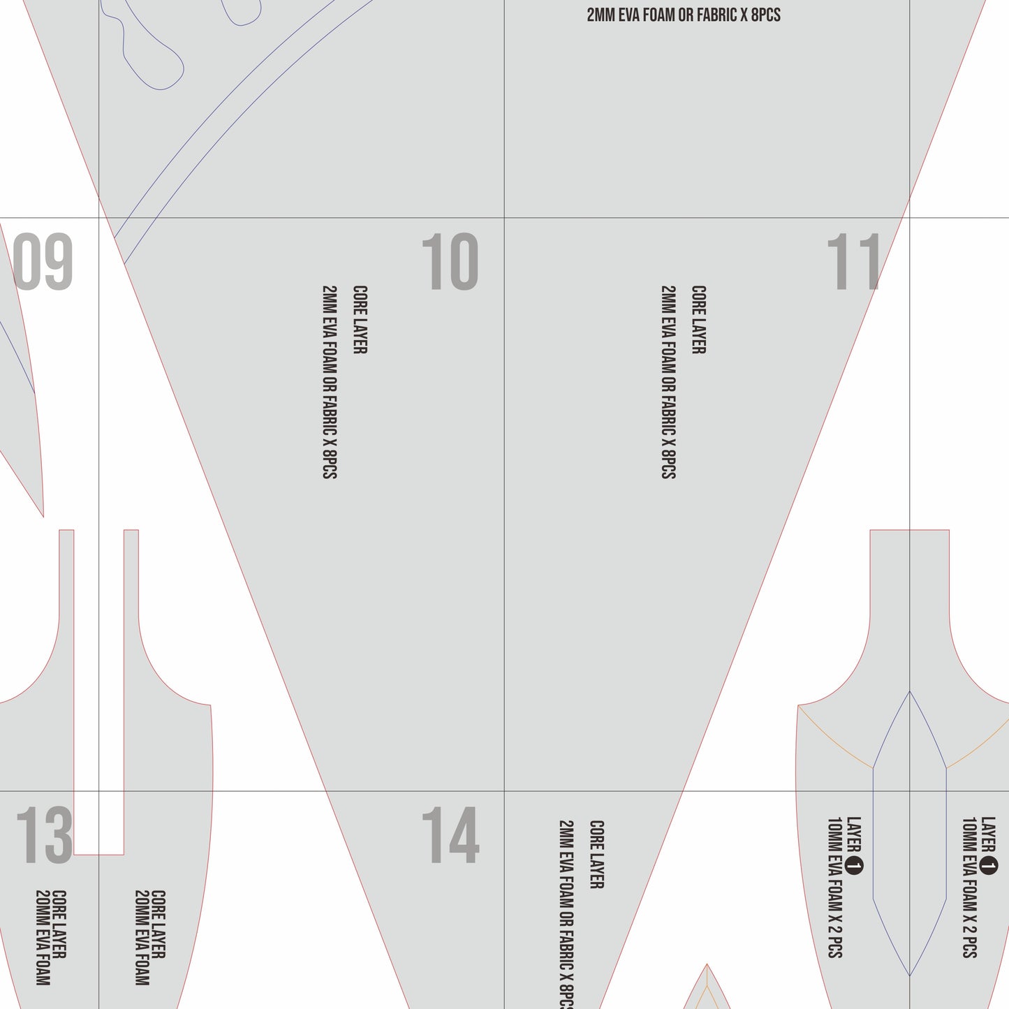 Enjin Umbrella Prop Pattern Template – EVA Foam Pattern for Cosplay & DIY Builds Inspired by Gachiakuta
