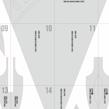 Enjin Umbrella Prop Pattern Template – EVA Foam Pattern for Cosplay & DIY Builds Inspired by Gachiakuta