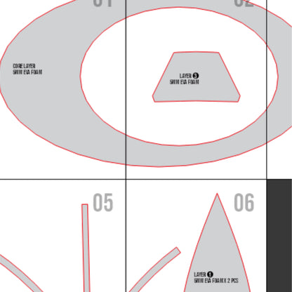Fire fighter Helmet Basic Prop Pattern Template – EVA Foam Pattern for Cosplay & DIY Builds