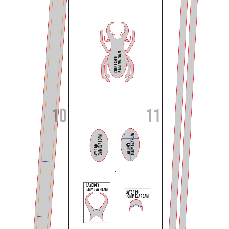 Forest Beetle Staff Prop Pattern Template – EVA Foam Pattern for Cosplay and DIY Builds Inspired by Fantasy / Basic Costume Design