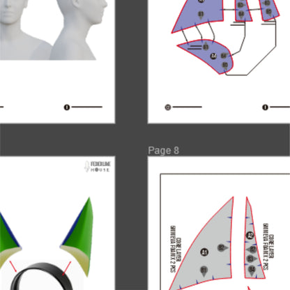 Fox Ears Prop Pattern Template – EVA Foam Pattern for Cosplay and DIY Builds Inspired by Animal Fantasy Style