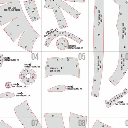 Freddy Fazbear Helmet Prop Pattern Template – EVA Foam Pattern for Cosplay and DIY Builds Inspired by Five Nights at Freddy's