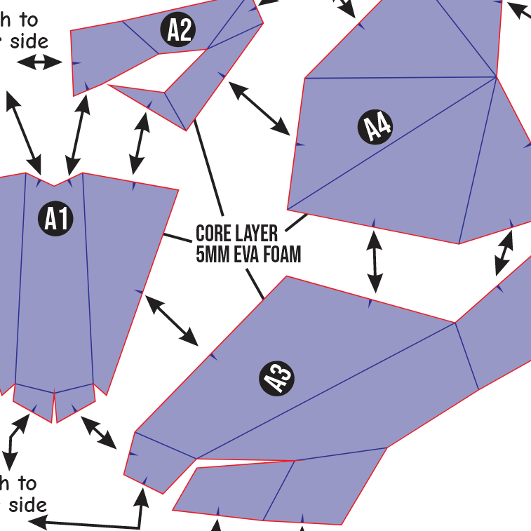 Fubuki Iinchou Fox Mask Prop Pattern Template – EVA Foam Pattern for Cosplay and DIY Builds Inspired by Hololive
