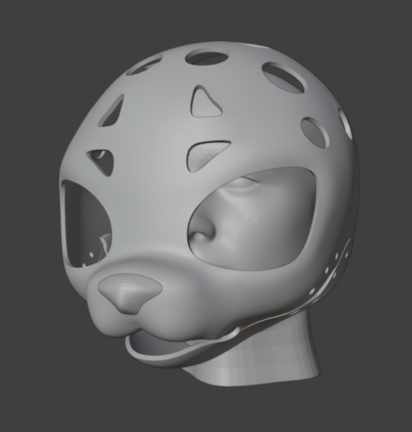 Kemono Furry Fursuit Head 3D Print STL File – DIY Kemono Style Fursuit Base