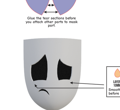 Gangle Mask Prop Pattern Template – EVA Foam Pattern for Cosplay and DIY Builds Inspired by The Amazing Digital Circus