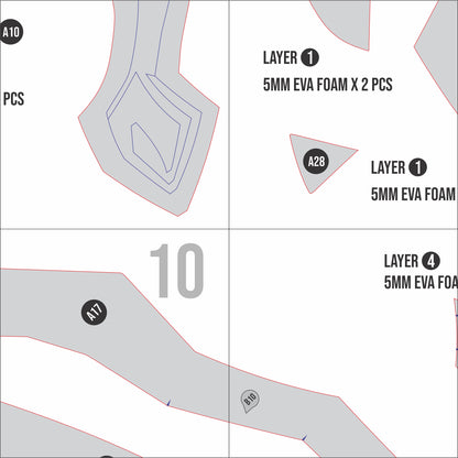 Ghostblade Mask Prop Pattern Template – EVA Foam Pattern for Cosplay & DIY Builds Inspired by To Be Hero X
