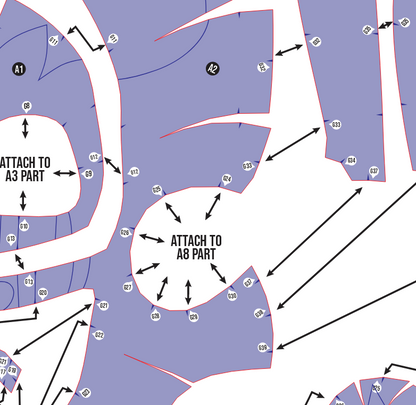 Glamrock Puppet Helmet Prop Pattern Template – EVA Foam Pattern for Cosplay & DIY Builds Inspired by Five Nights at Freddy’s