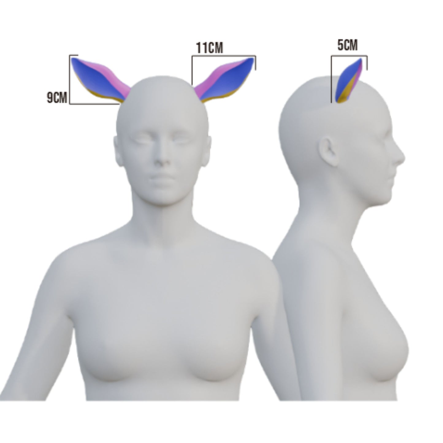 Goat Ears Prop Pattern Template – EVA Foam Pattern for Cosplay and DIY Builds Inspired by Animal Fantasy Style