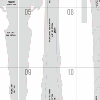 Grand Vission Prop Pattern Template – EVA Foam Pattern for Cosplay and DIY Builds Inspired by Arknights Endfield Game